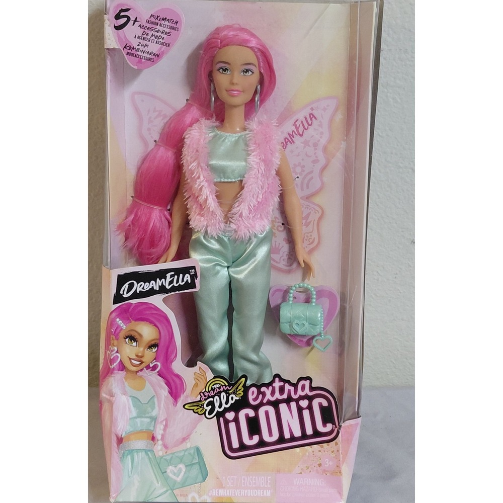 MGA Dream Ella Extra Iconic DreamElla 11.5" Fashion Doll Pink Hair NEW 589808